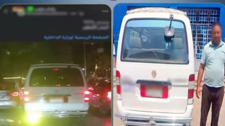 كشاف خلفي يورط سائق ميكروباص في بني سويف