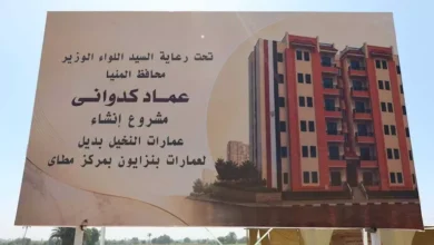 محافظ المنيا: الأعمال الإنشائية بعمارات النخيل تسير على قدم وساق
