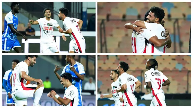 3 أهداف وفرص بالجملة.. الزمالك يكتسح إيه إس بورت في الشوط الأول