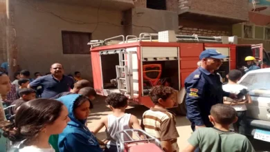 إخماد حريق منزل في قرية قلها ببني سويف