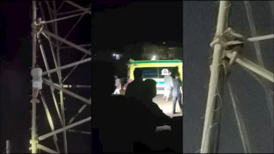 إنقاذ شاب هدد بالانتحار أعلى برج اتصالات بقرية طنوب في المنوفية