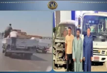 الداخلية تكشف حقيقة فيديو لـ شخصين فوق سيارة نقل بالقليوبية
