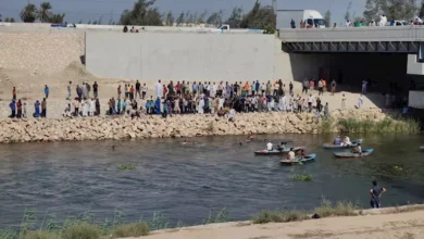 انتشال جثمان طالب غرق في ترعة النوبارية بأبو المطامير بالبحيرة (صور)
