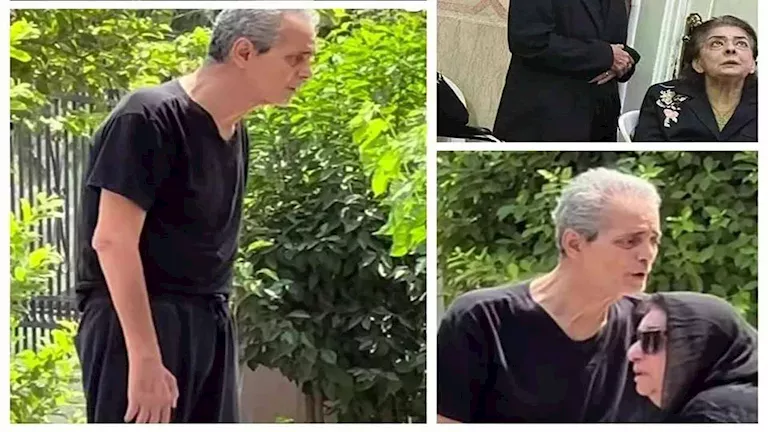 انهيار نجلاء فتحي في جنازة ابنتها الوحيدة وابنة محمد التاجي تودع والد