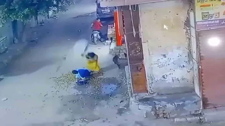 "بالطشت".. سيدة تعتدي بالضرب على شاب من ذوي الهمم في المنيا - فيديو وص