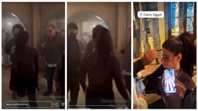 بصور من كواليس الفيلم.. سينتيا خليفة تجتمع مع فرنش مونتانا