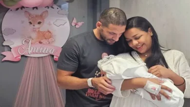 بعد أيام من ولادتها.. أسماء أبو اليزيد تكشف عن ابنتها أمينة لأول مرة