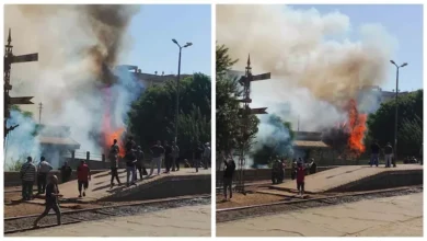 حريق جديد بالقرب من محطة منوف والحماية المدنية تتدخل
