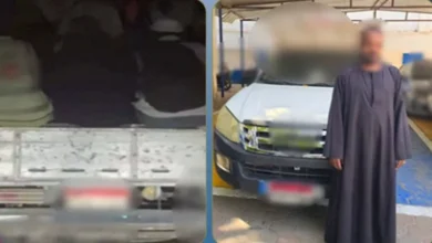 ركاب فوق صندوق ربع نقل.. الداخلية تضبط قائد السيارة بعد تداول فيديو با