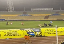 لحظة إصابة عمرو الجزار بالرباط الصليبي بالفيديو