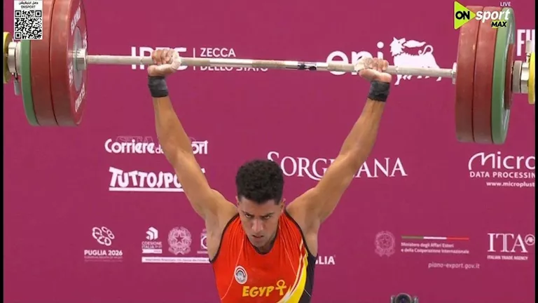 نور زكي يحصد ذهبية وفضية رفع الأثقال بدورة ألعاب البحر المتوسط 2026 في