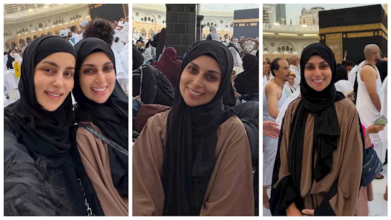 إسراء عبدالفتاح تنشر صورًا من أمام الكعبة بعد أداء مناسك العمرة