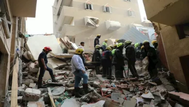 إصابة 4 أشخاص في انهيار عقار قديم من 4 طوابق بحدائق القبة