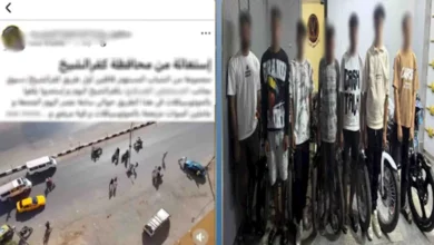 "استعراضات الموت".. ضبط 7 أشخاص بدراجات بدون لوحات في كفر الشيخ