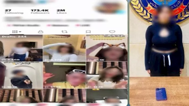سقوط صانعة محتوى بتهمة خدش الحياء في قبضة الشرطة بالتجمع الأول