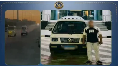 ضبط قائد سيارة فان بعد سيره عكس الاتجاه في أكتوبر