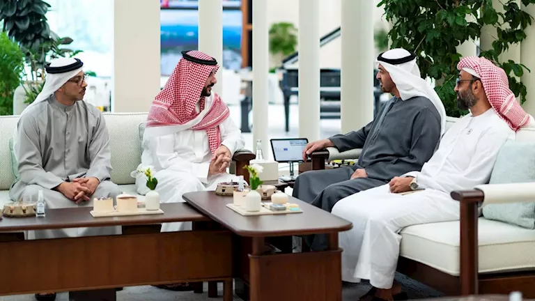 محمد بن زايد يبحث مع وزير الدفاع السعودي التطورات الإقليمية