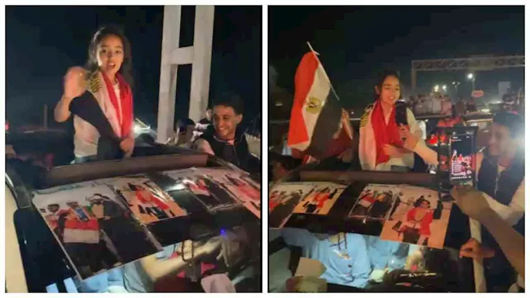 أهالي البرلس يحتفلون بوصول ميار عثمان بطلة تحدي القراءة العربي - فيديو